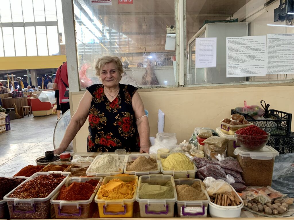 spice saleswoman koutaissi market